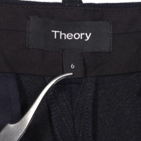 Theory Women's Tailor Trouser C Pale Stripe Knit Size 6 Viscose Blend J0726211 - Picture 3 of 11